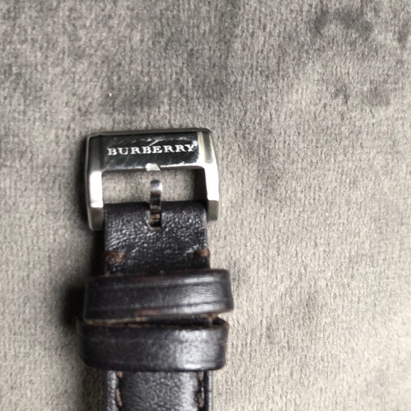 Burberry watch, dark brown original leather band - Picture 2 of 13